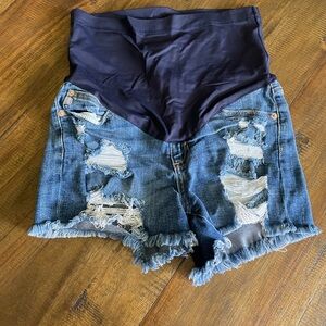 Pink Blush Maternity Jean shorts